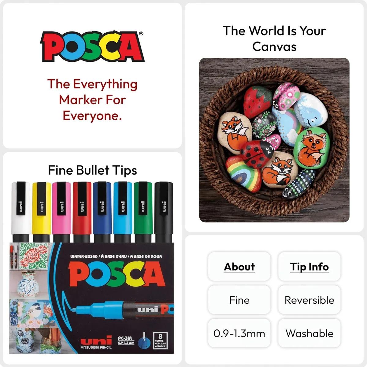 POSCA 8 Piece Basic Marker Set with Bag - Fine - product view 18