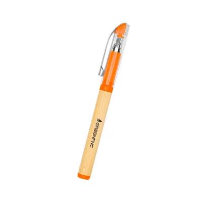 Harper Bamboo Gel Pen with Grip Design - 5.5 in