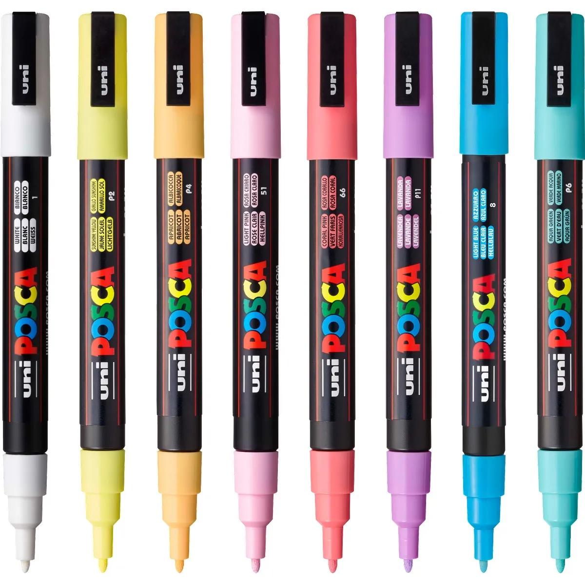 POSCA 8 Piece Soft Marker Set with Bag - Fine - product view 8