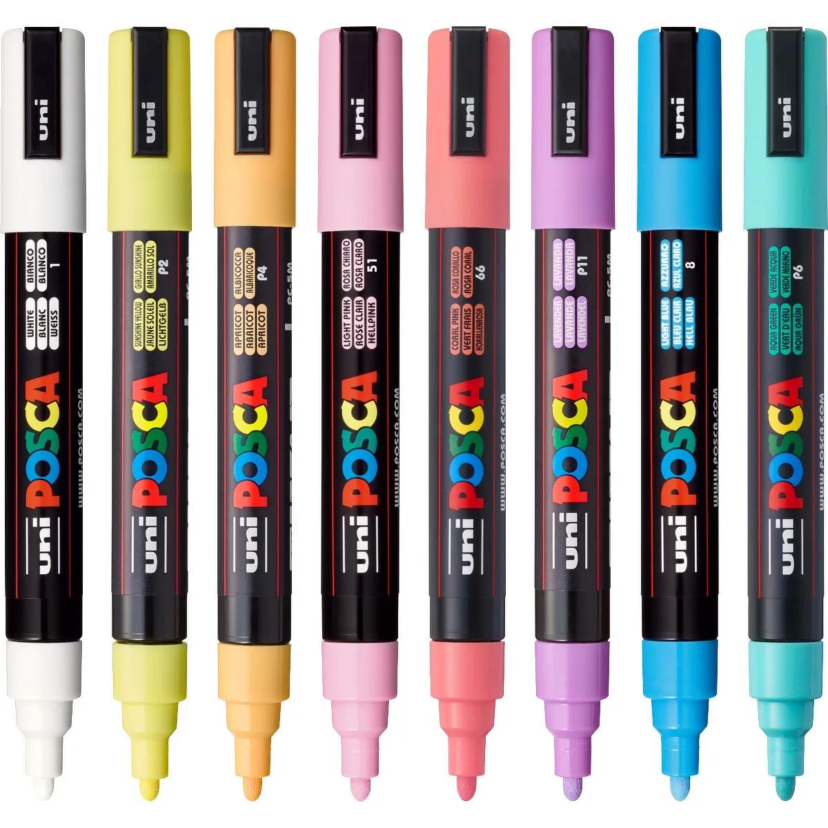 POSCA 8 Piece Soft Marker Set with Bag - Medium - product view 8