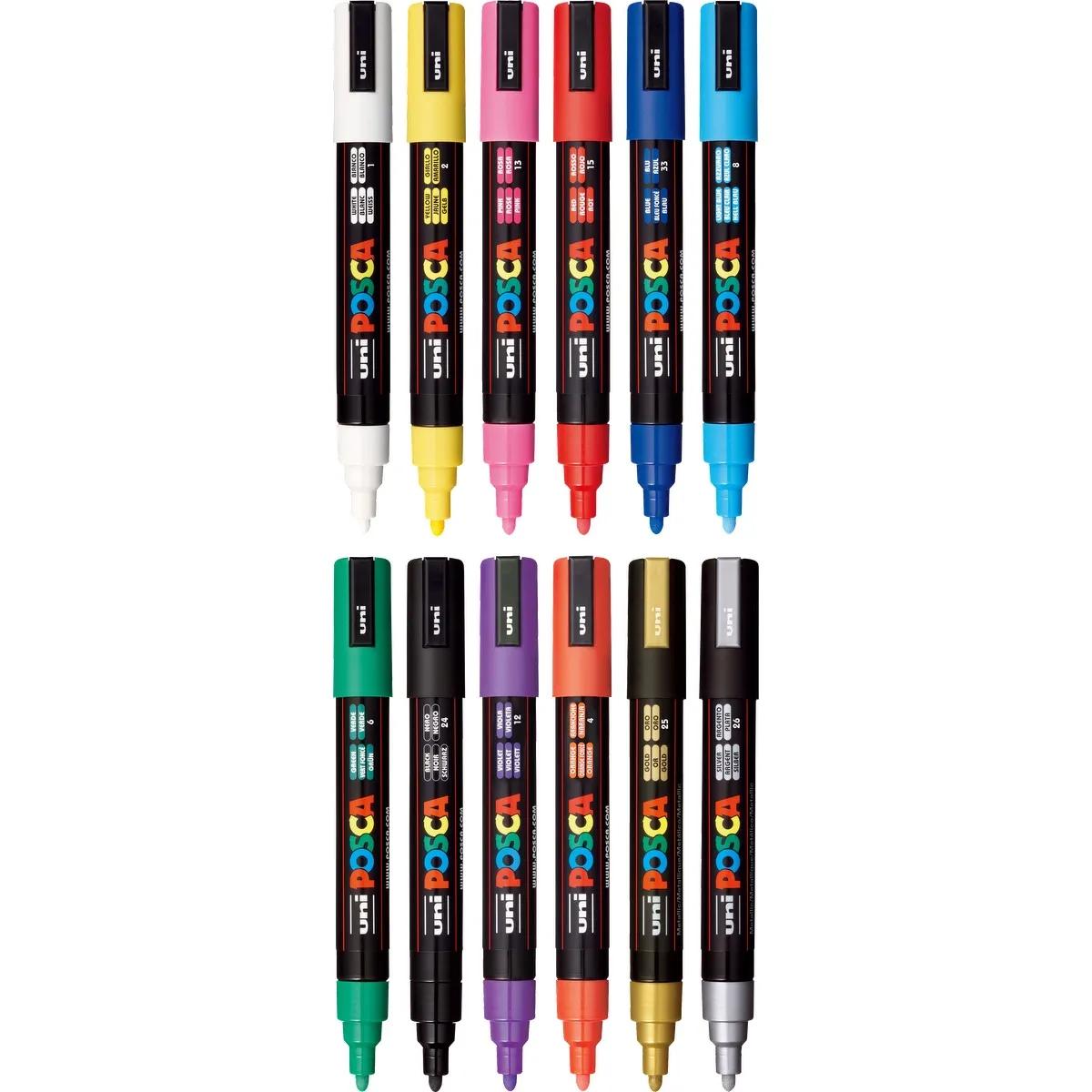 POSCA 12 Piece Basic Marker Set with Bag - product view 7