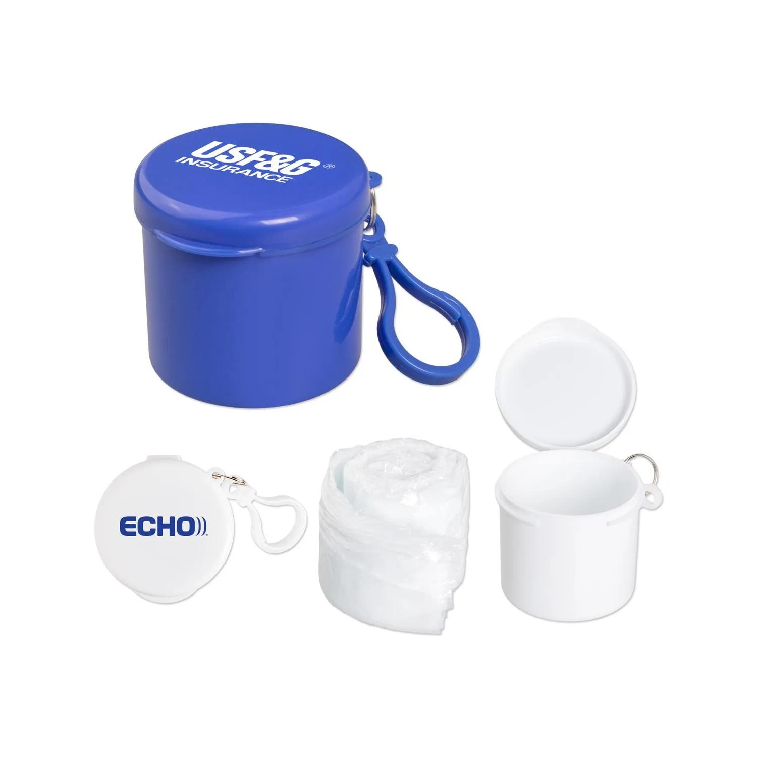 Rain Poncho with Clip Keychain Foldable - 2 x 2 in