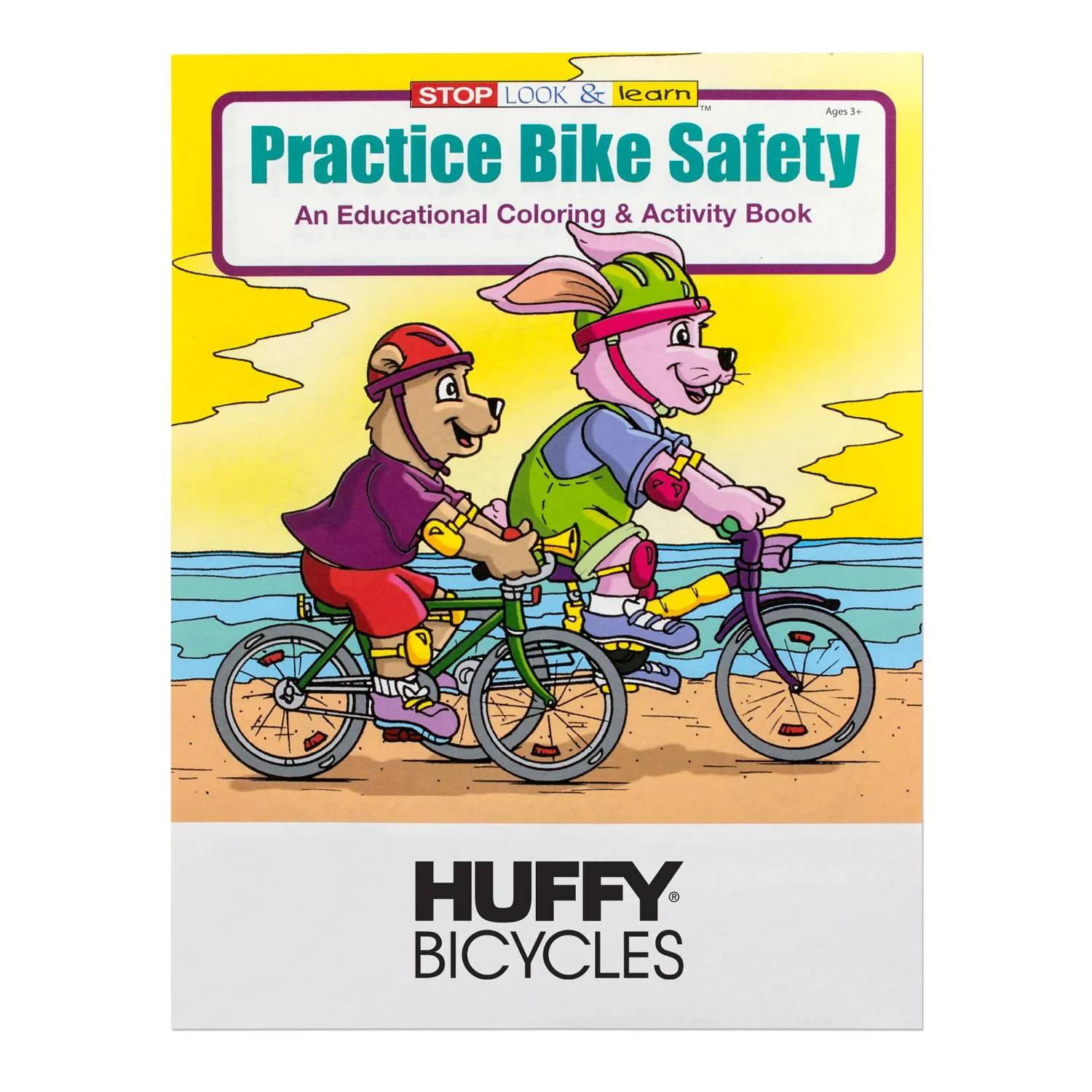 Bike Safety Coloring Book Educational Custom Imprint