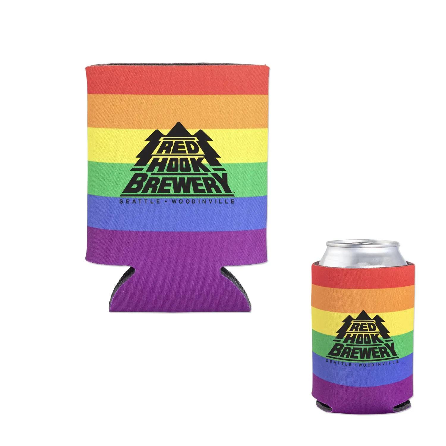 Pride Can Cooler Foam Foldable Rainbow - 5 x 3.75 in