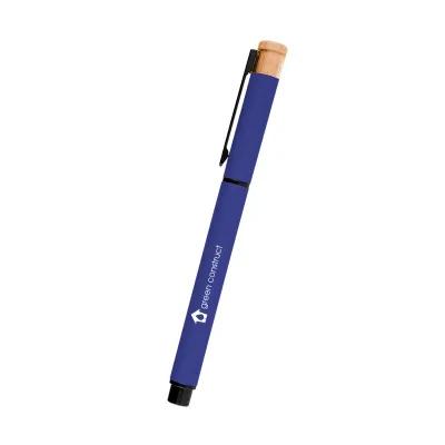 Gel Pen Recycled Aluminum Bamboo Accent - 5.5 in - product view 2