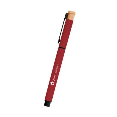Gel Pen Recycled Aluminum Bamboo Accent - 5.5 in - product view 3