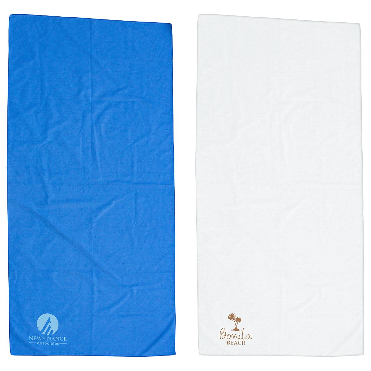 Boardwalk 30" x 60" Microfiber Beach Blanket/Towel- 1-Color - promotional product with custom logo