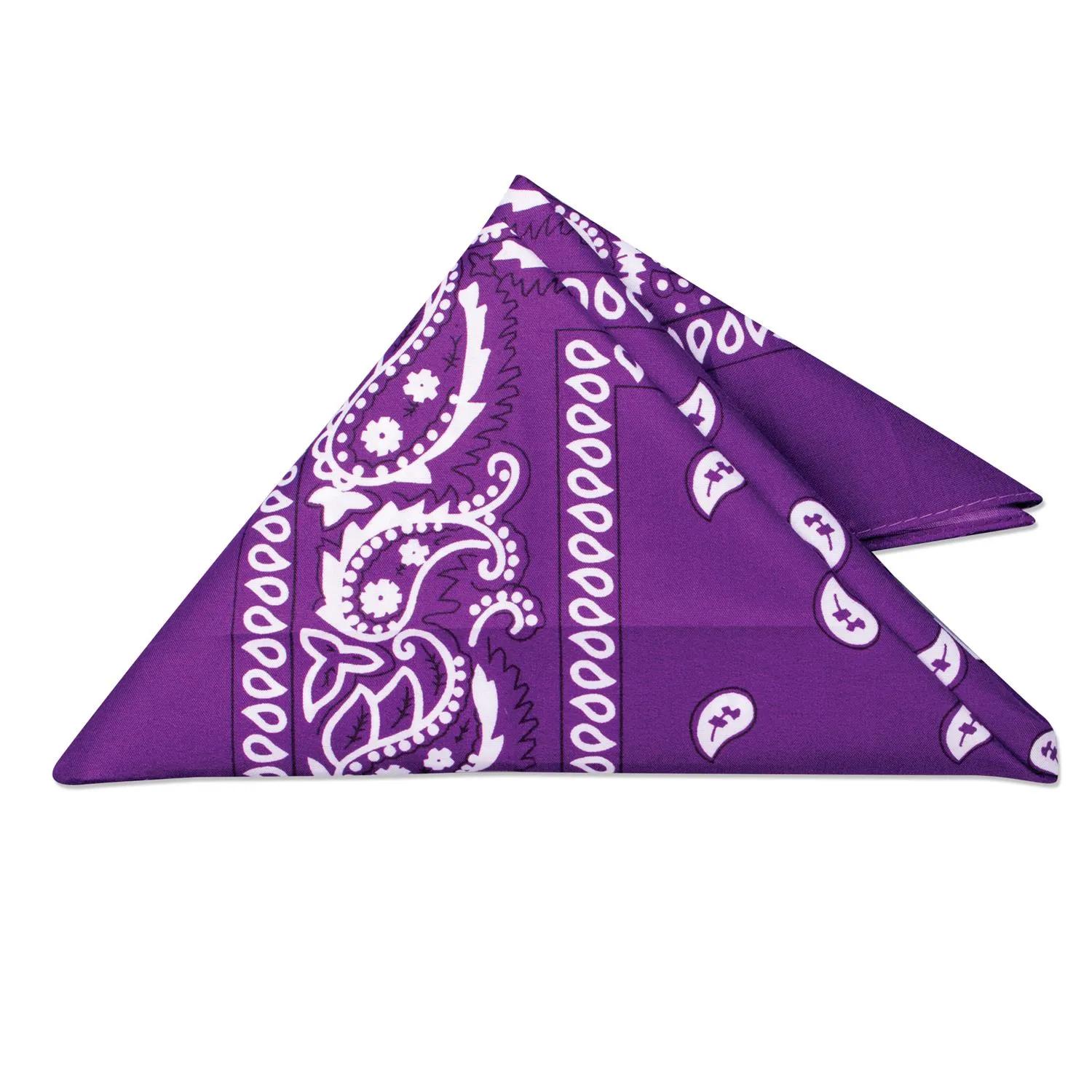 Bandana Purple Polyester Square - 22 in (12 Pack)