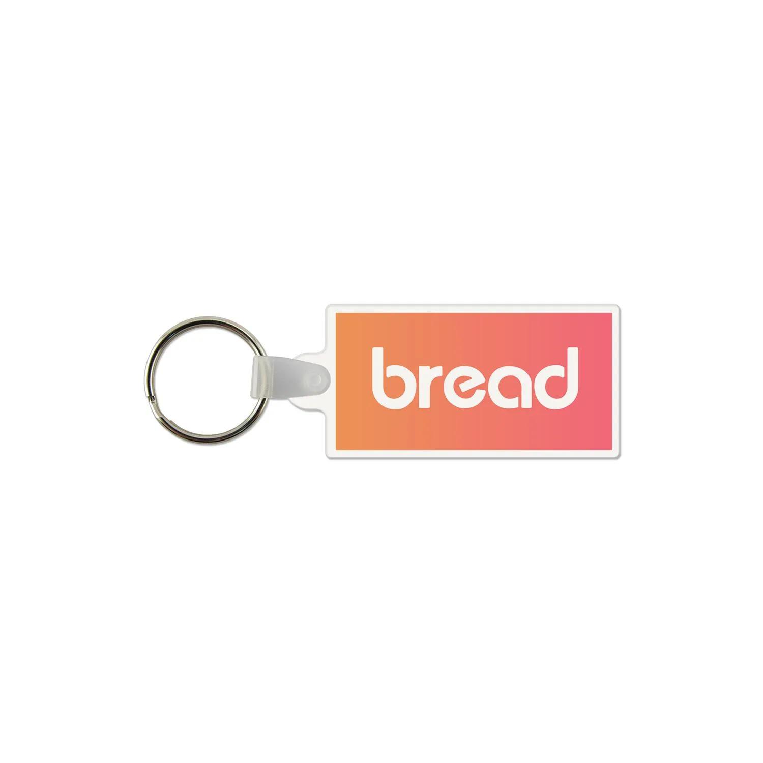 Custom Keychains Rectangle Vinyl USA Made Full Color