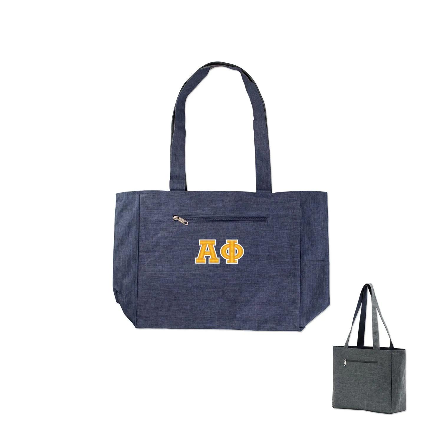 Custom Tote Bag Reversible Polyester Long Straps - product view 4