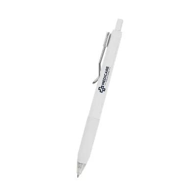 Pen Recycled ABS Unique Clip Rubber Grip - 5.5 in - product view 4