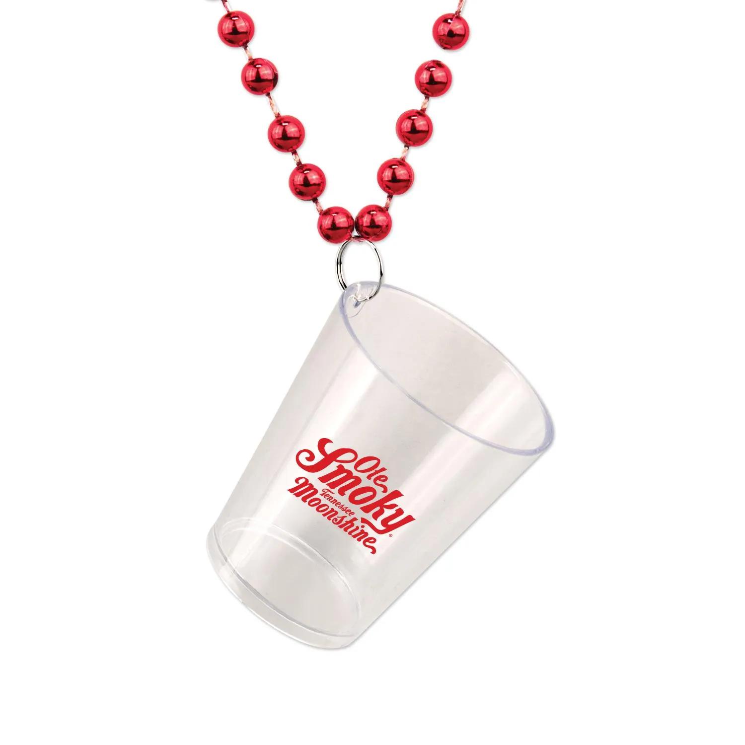 Shot Glass Beads Necklace Party Celebration - 2 oz 33 in - product view 2