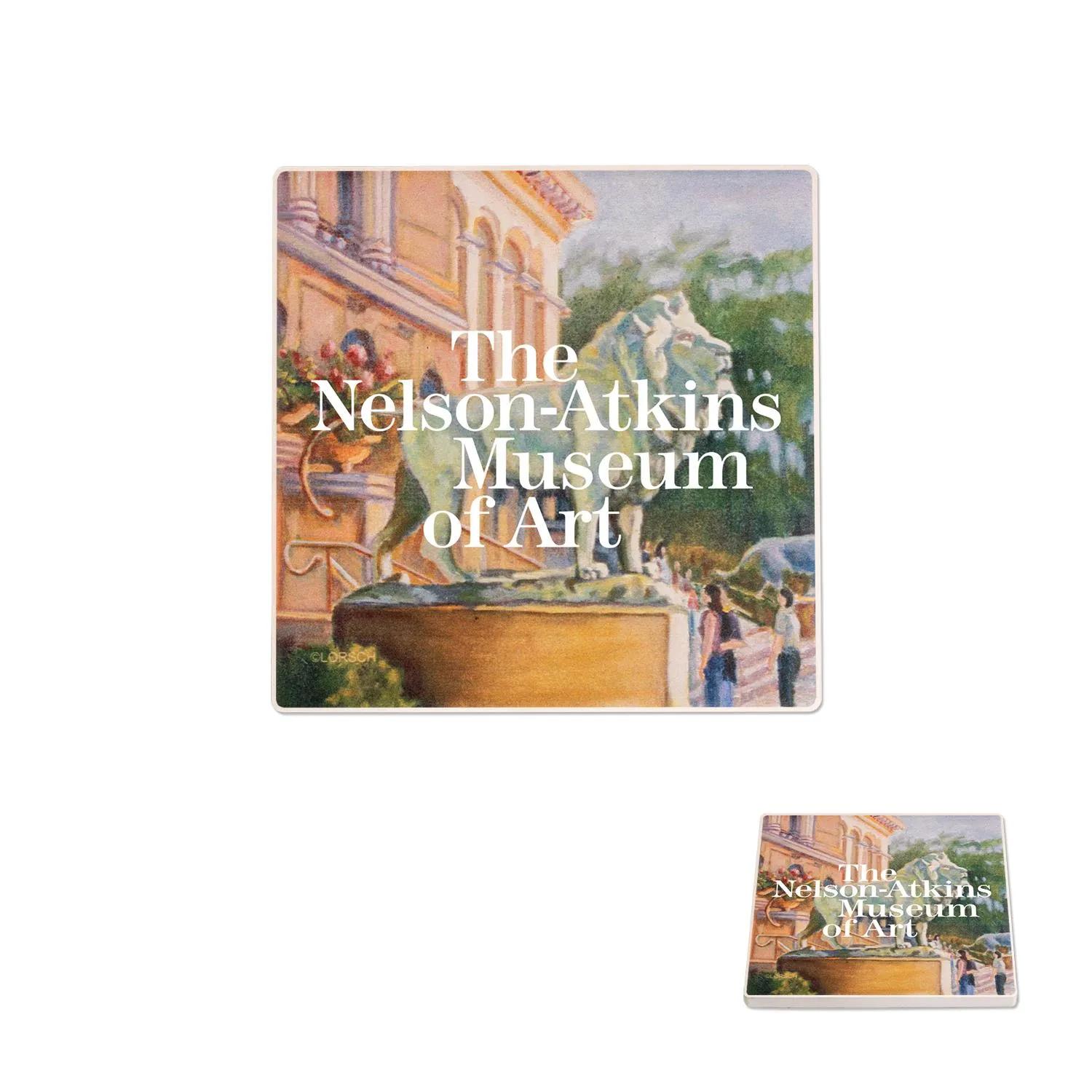 Square Stone Coaster Absorbent Custom Imprint Single