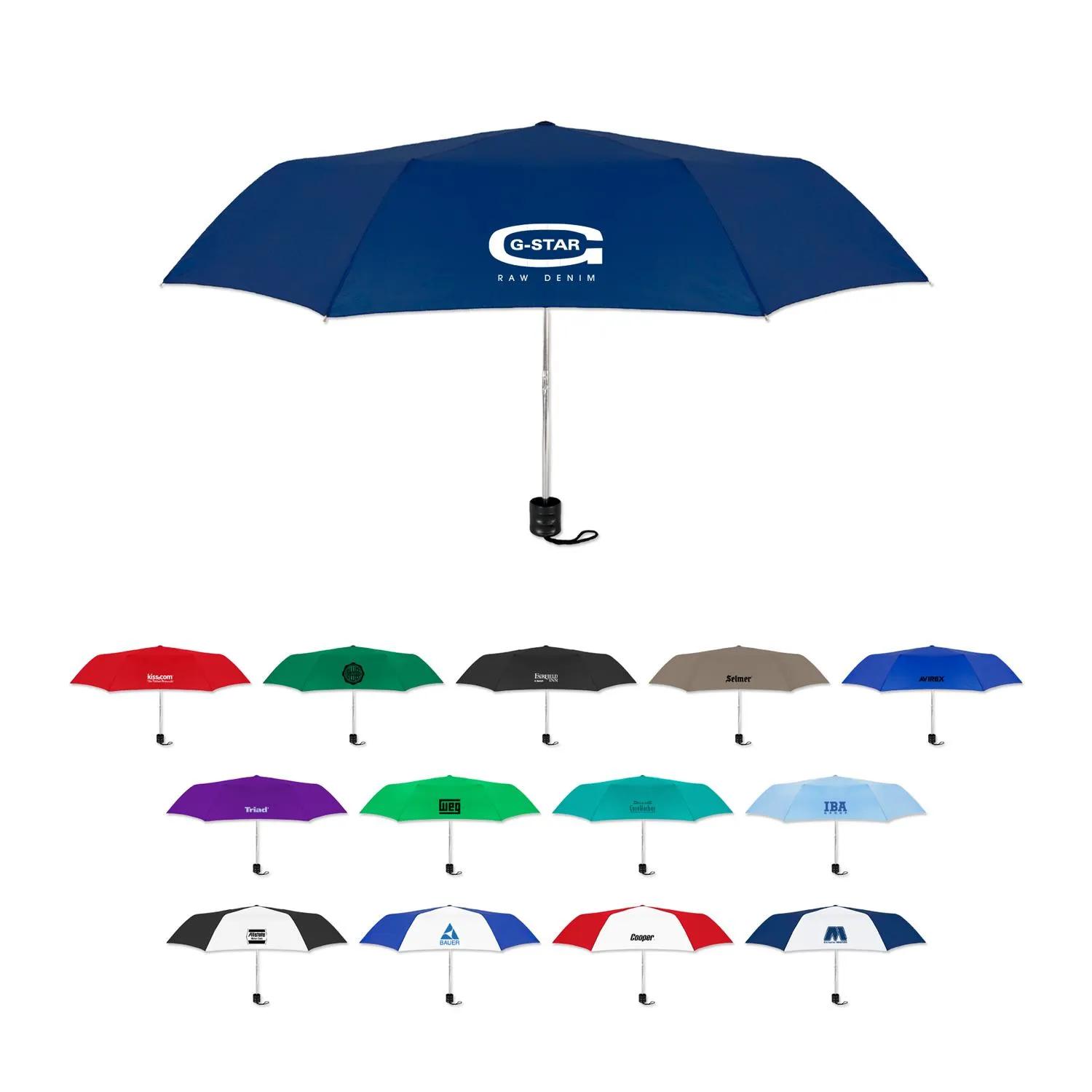 Compact Umbrella Polyester Slim Fold Economy - 9 in