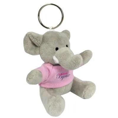 Custom Keychain Plush Mini Elephant - 3.5 in - product view 2