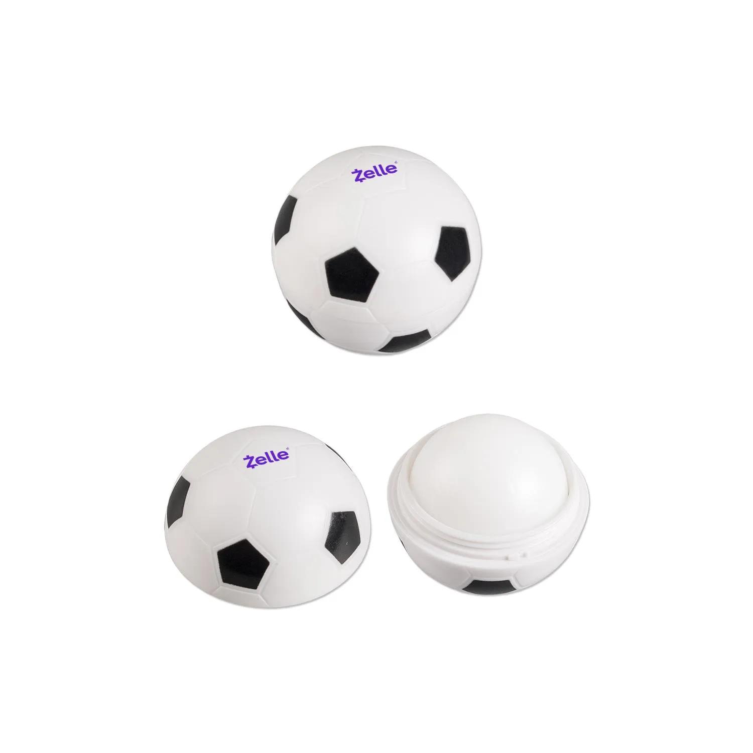 Soccer Ball Lip Balm Round Silicone Sports Theme