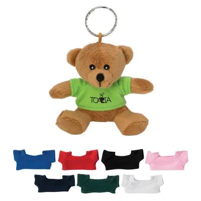 Custom Keychain Plush Mini Bear - 3.5 in