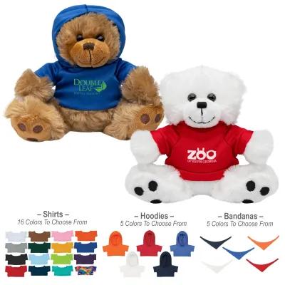 Plush Big Paw Bear Customizable with Shirt - 6 in