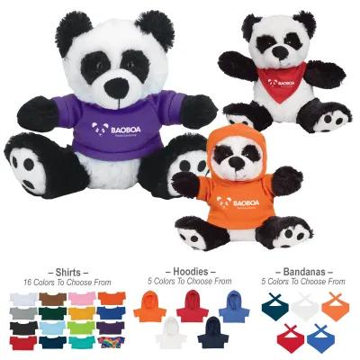 Plush Big Paw Panda Customizable with Shirt - 6 in