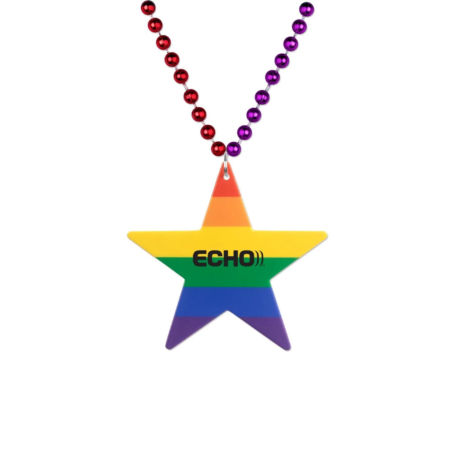 Medallion Beads Star Pride Rainbow Colors Design