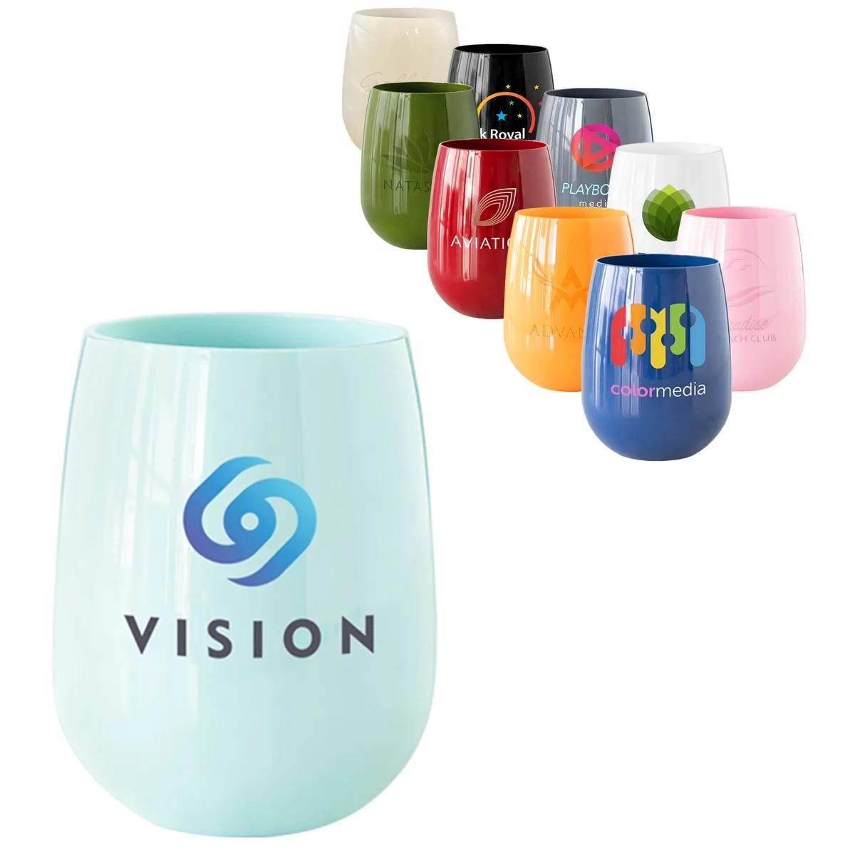 Symglass 12oz Colored Stemless Wine Glass