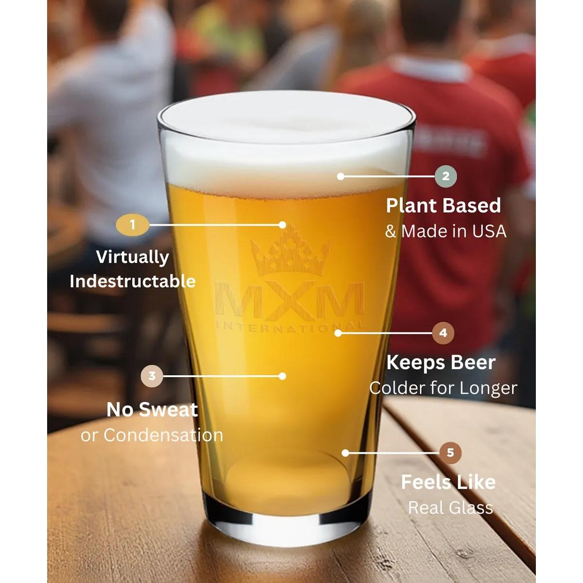 Symglass 16oz Clear Pint Glass - product view 4