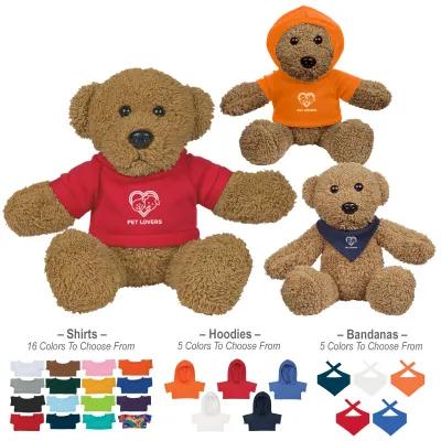Plush Bear with Customizable Clothing - 6 in