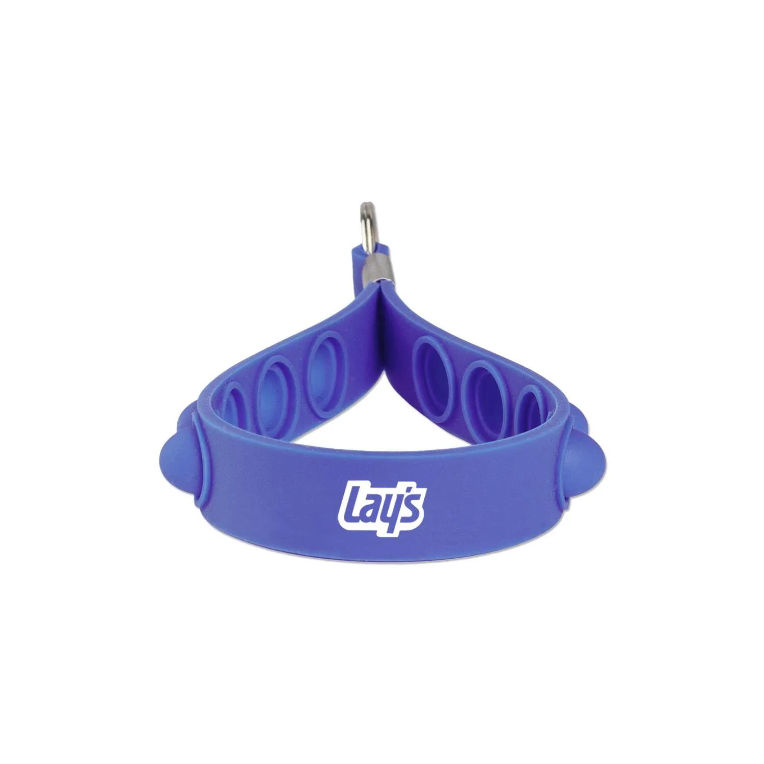 Custom Keychain Stress Pop Silicone Fidget Tag - product view 2