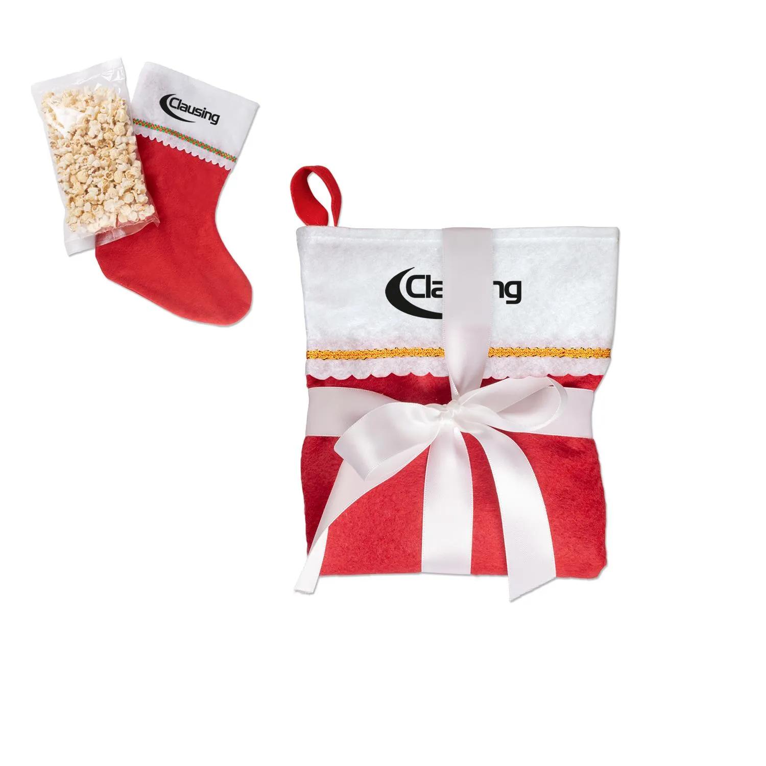 Christmas Stocking Sweet Treat Filled White Ribbon