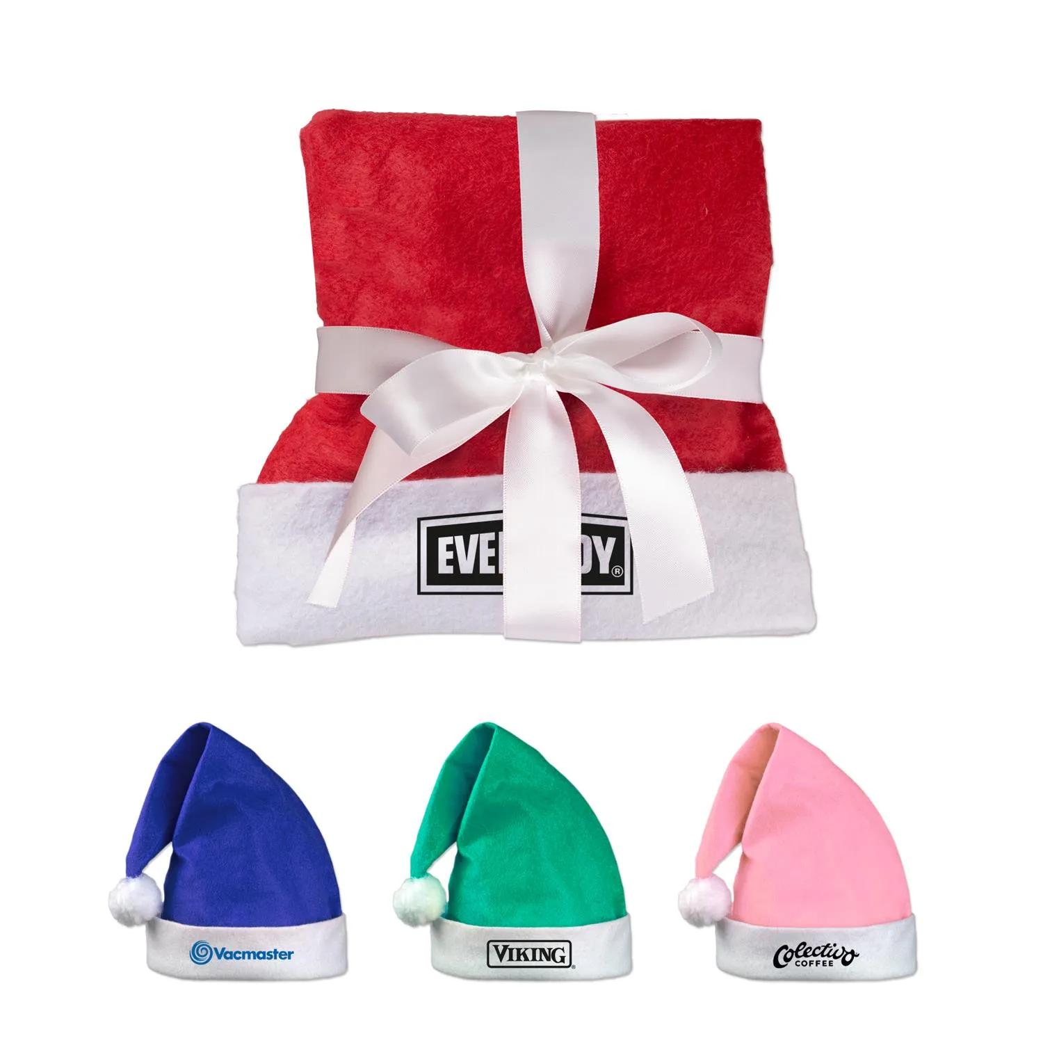 Santa Hat Sweet Treat Filled Felt White Ribbon