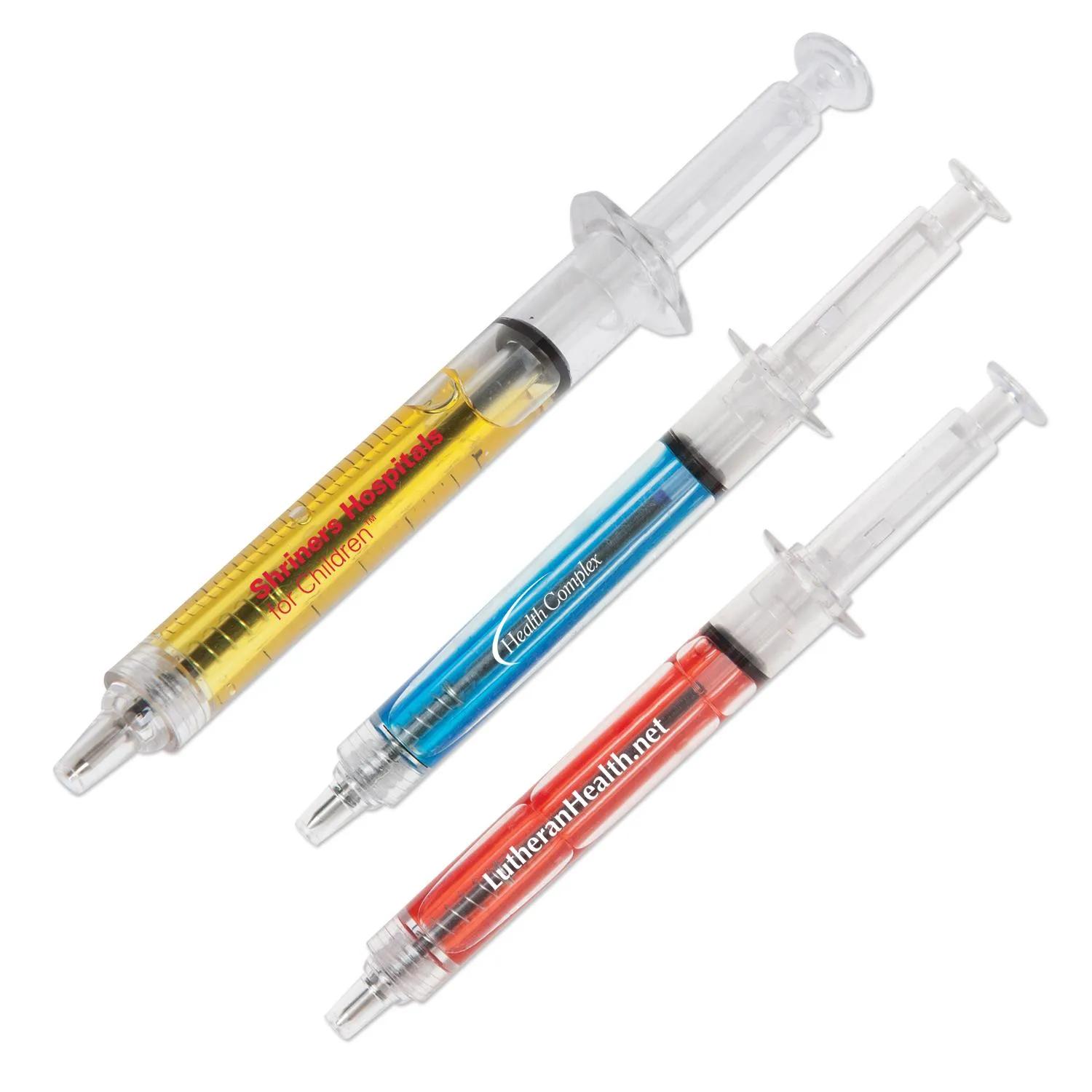 Syringe Pen Novelty Medical Office Promotional Gift