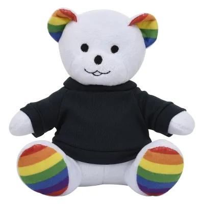 Rainbow Plush Bear with Customizable Clothing - 6 in - product view 10