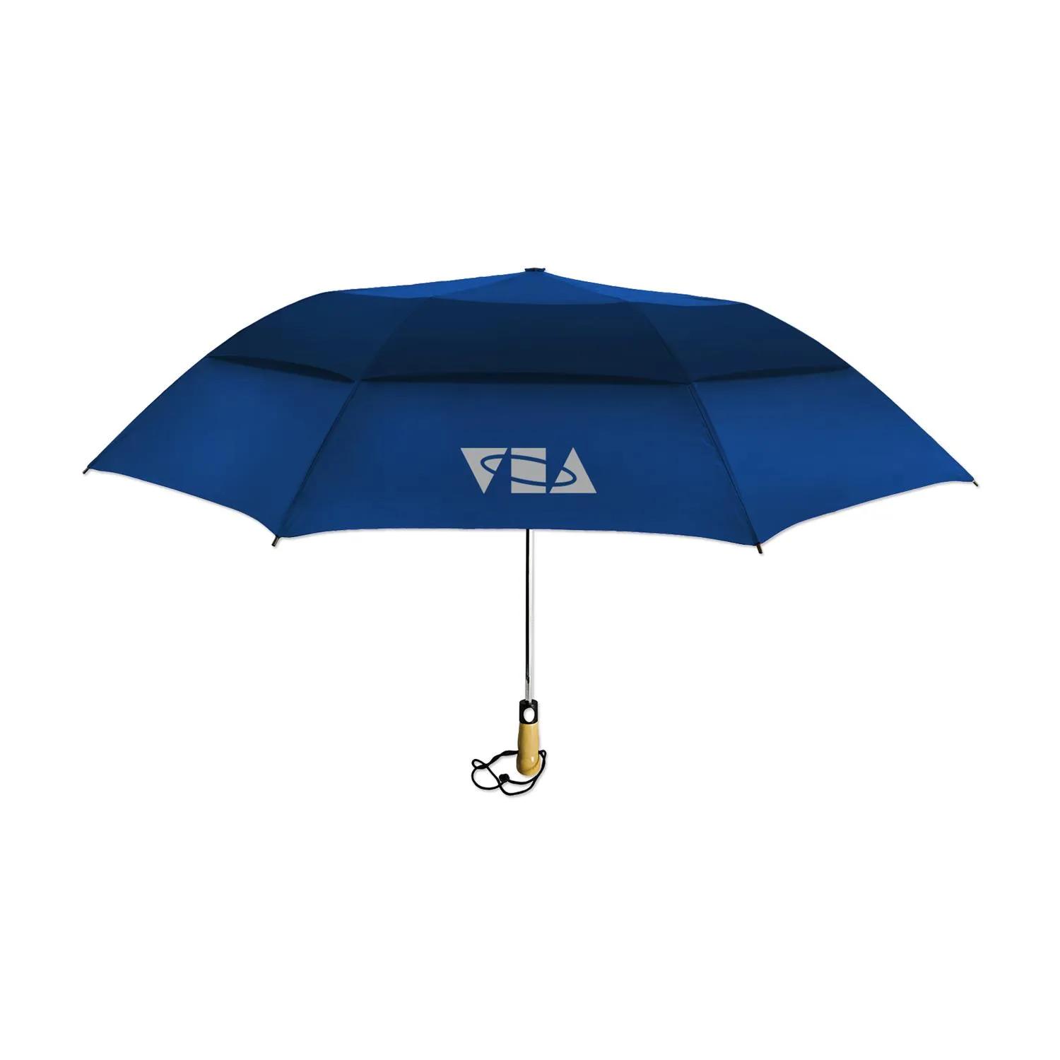 Compact Umbrella Vented Polyester Folding Golf Size - 58 in - product view 2