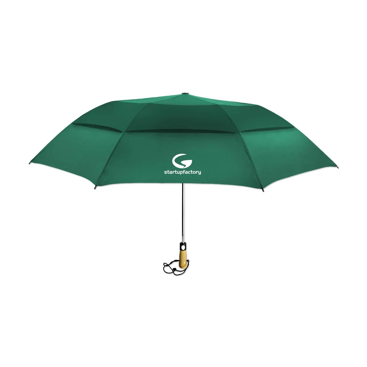 Compact Umbrella Vented Polyester Folding Golf Size - 58 in - product view 4