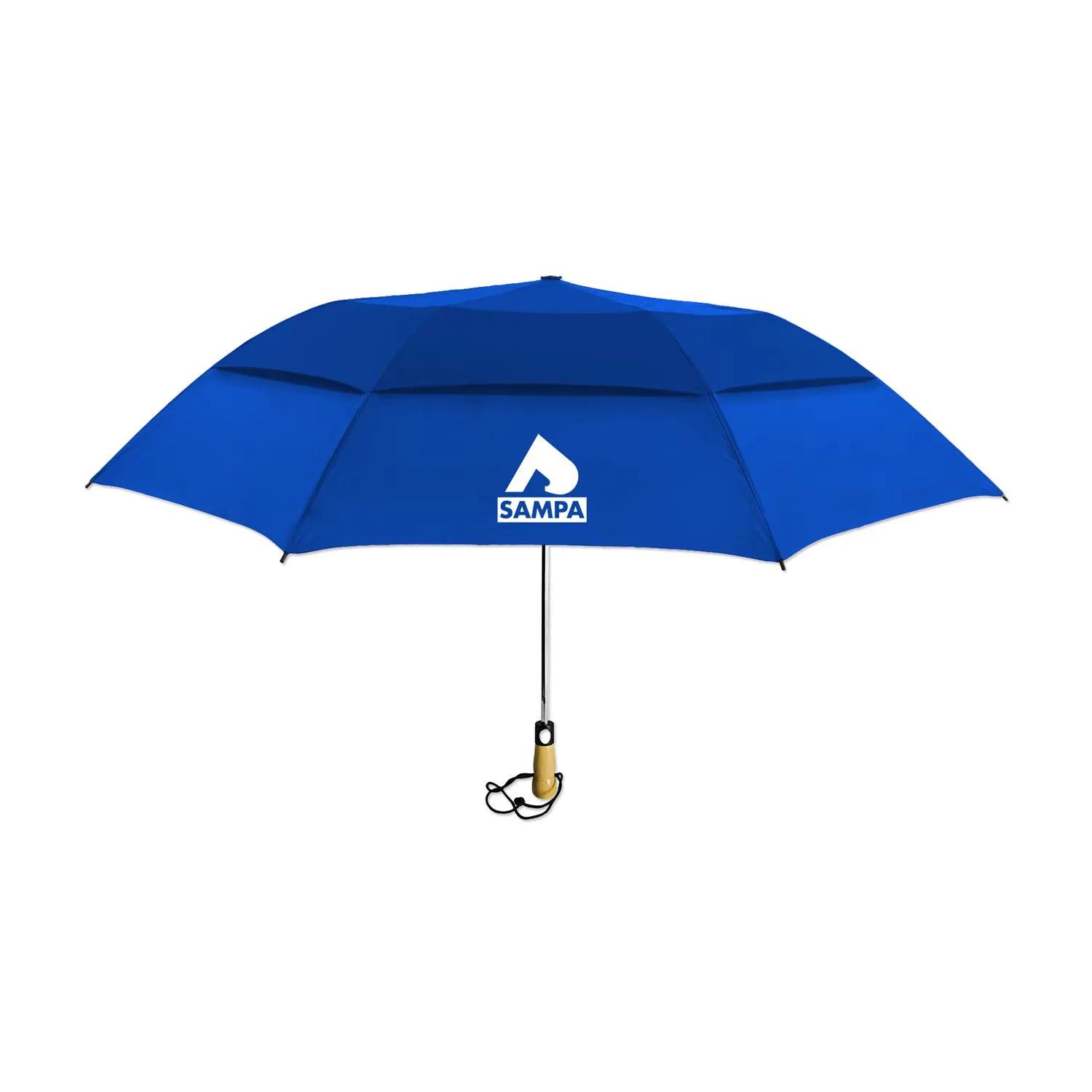Compact Umbrella Vented Polyester Folding Golf Size - 58 in - product view 7