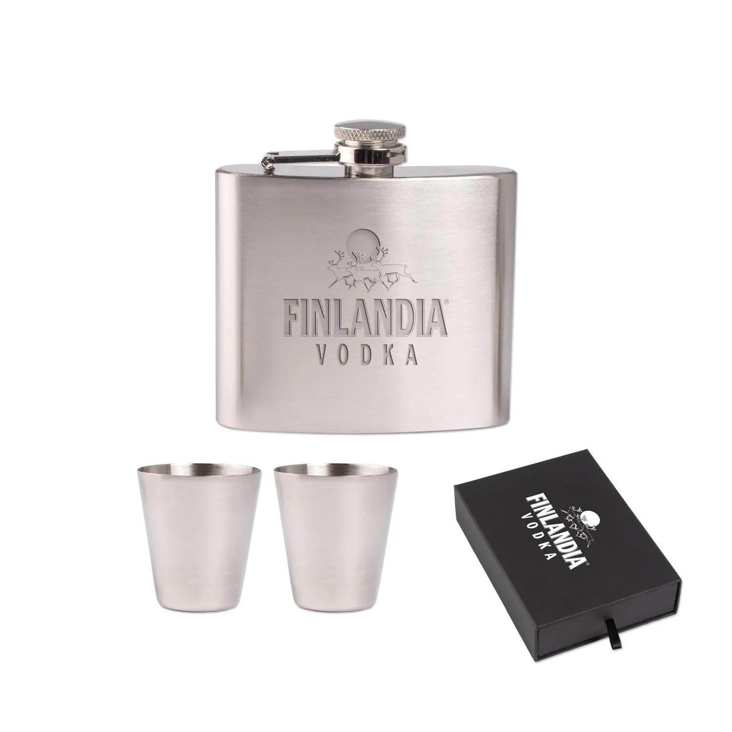 Flask Gift Set Stainless Steel with Shot Glass Duncan - product view 3