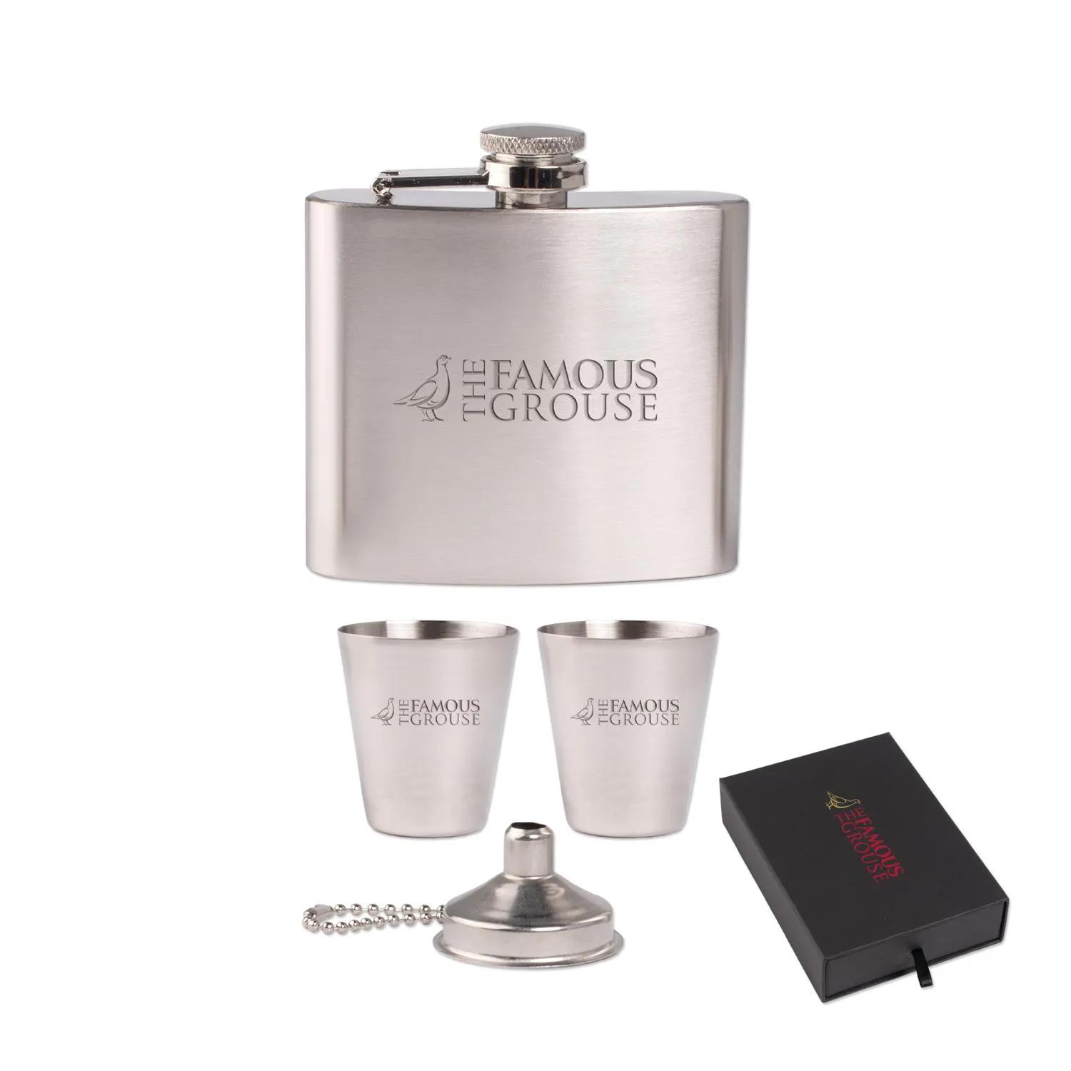 Flask Gift Set Stainless Steel Shot Glass Funnel Kenzie - product view 3
