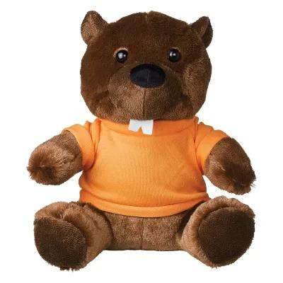Plush Beaver with Customizable Clothing - 6 in - product view 3