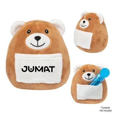 Plush Bear with Front Pouch Customization - 6 in - product view 2