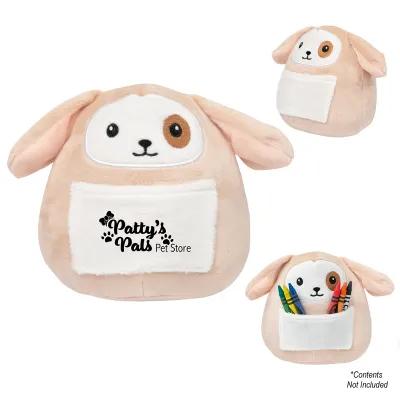 Plush Dog with Front Pouch Customization - 6 in - product view 3