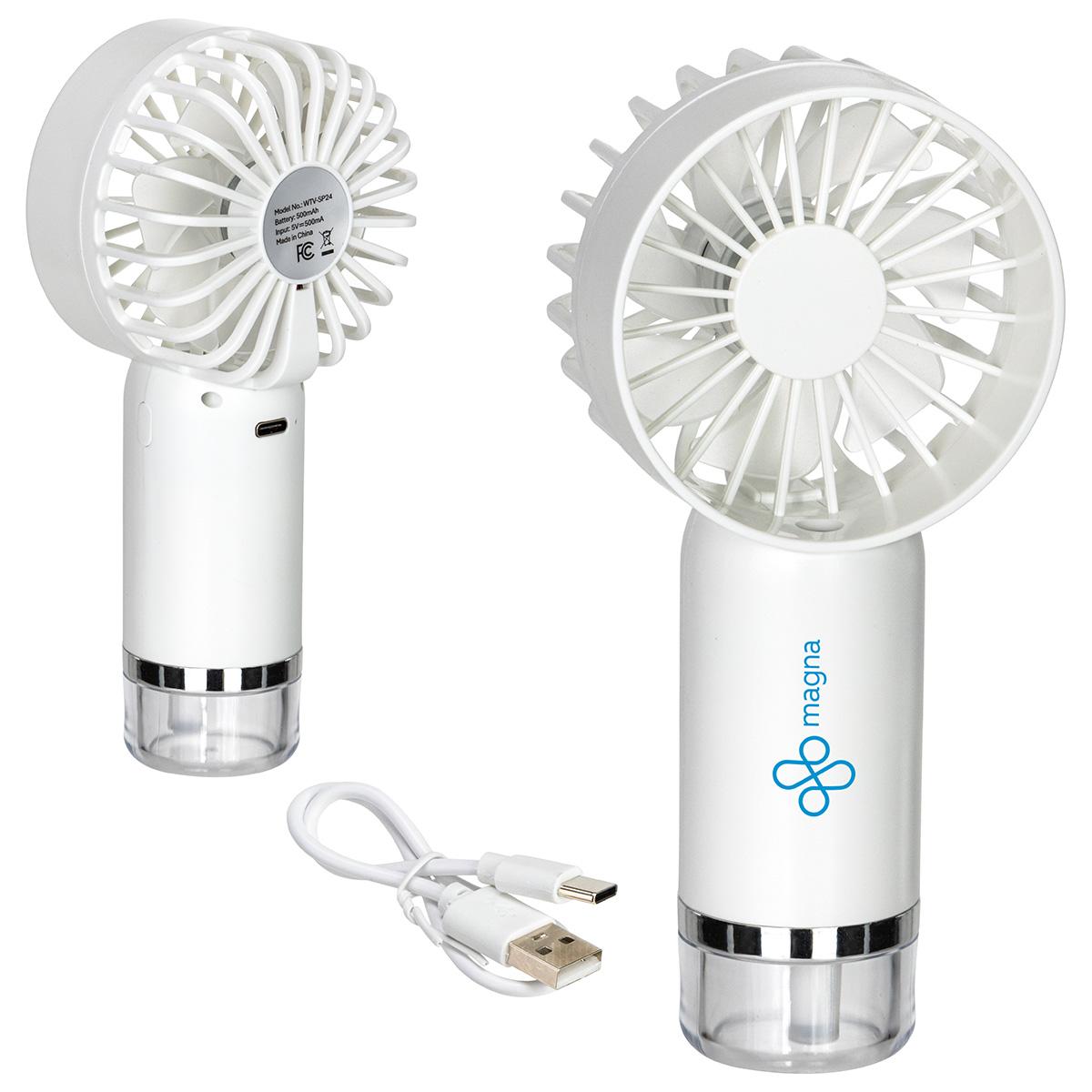 Best Buddy Tools ® Spritz Handheld Rechargeable Misting Fan
