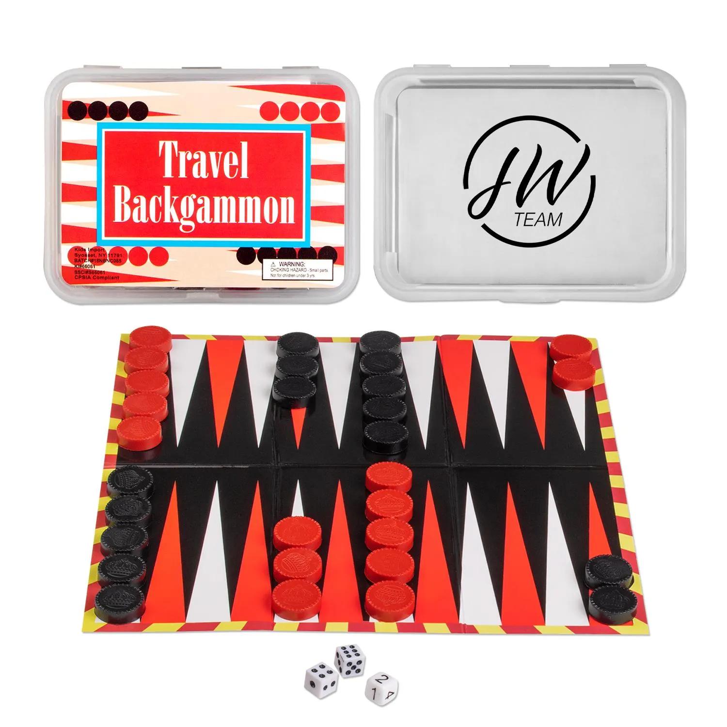 Travel Backgammon Game Set Portable Silicone Case