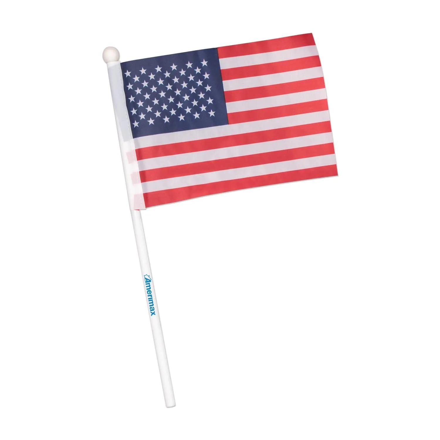 Hand Flag USA Patriotic Compact - 13 x 7.875 in