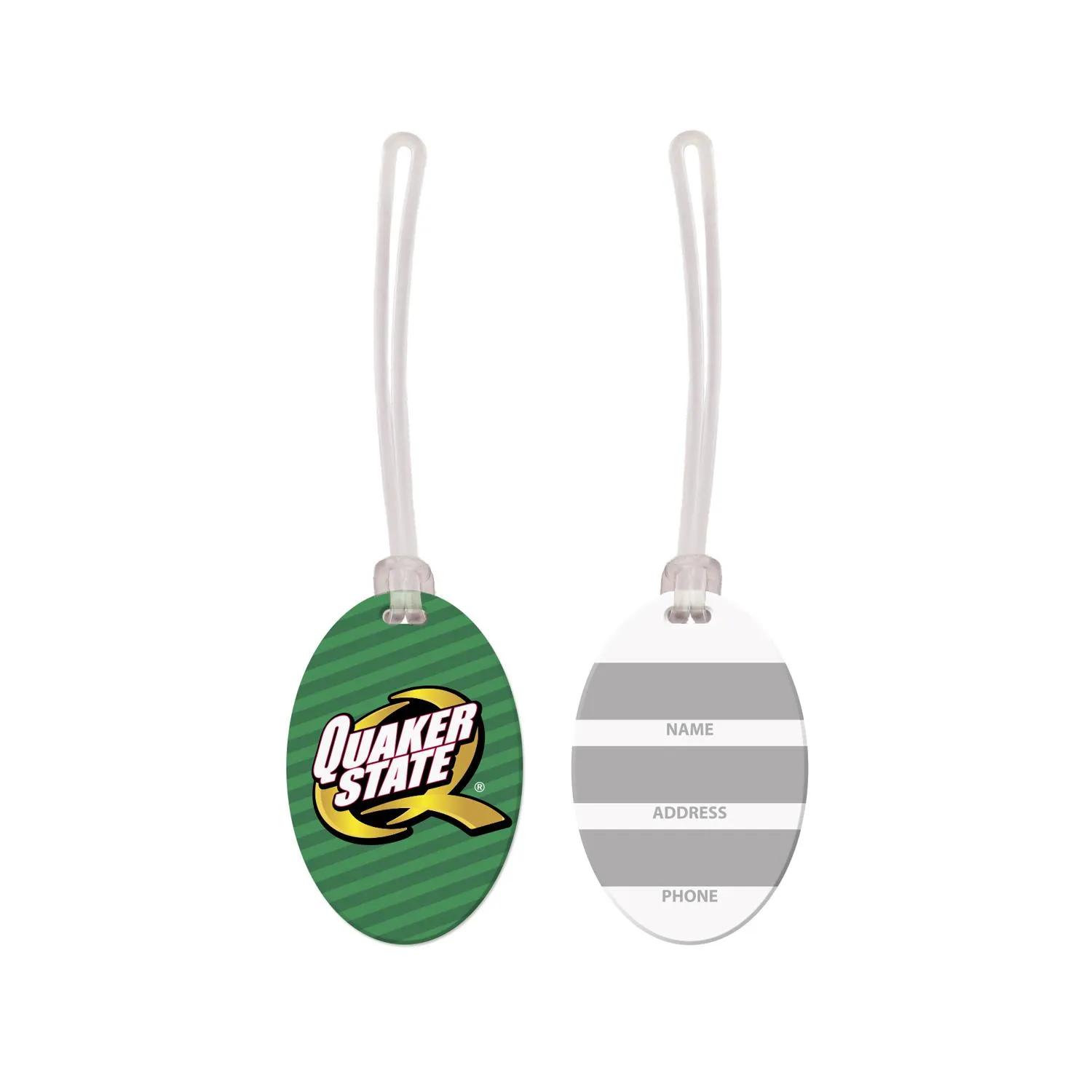 Oval Luggage Tag Vinyl Full Color Print USA Made