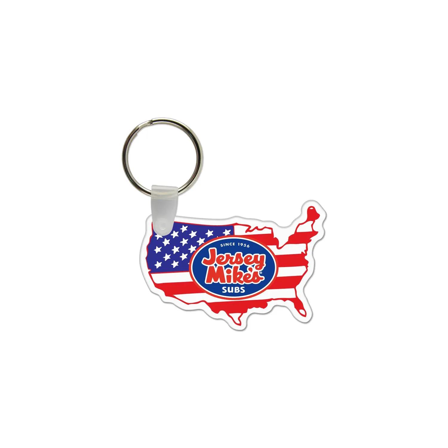 Custom Keychains Vinyl Full Color Split Ring - 28mm