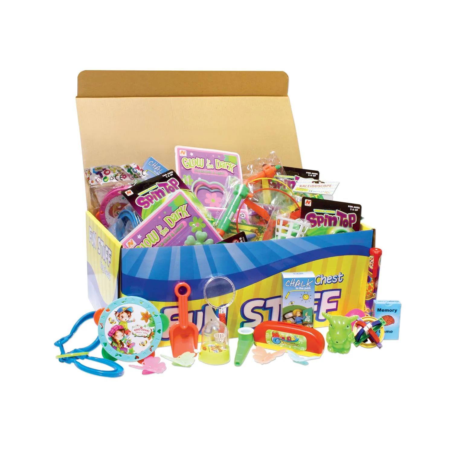 Toy Chest Cardboard with Toys Individually Wrapped