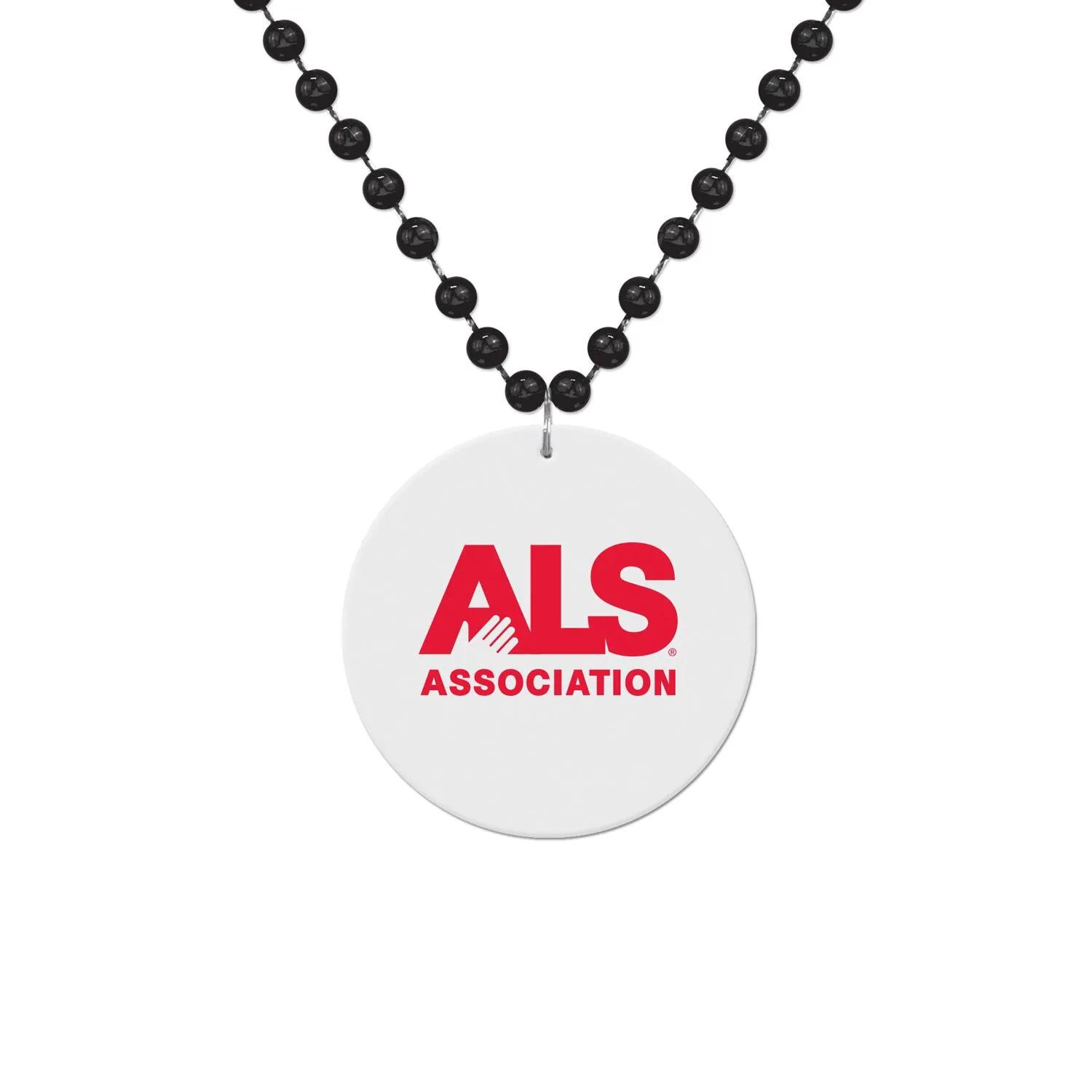 Medallion Beads White 7mm Colorful String Necklace - product view 4