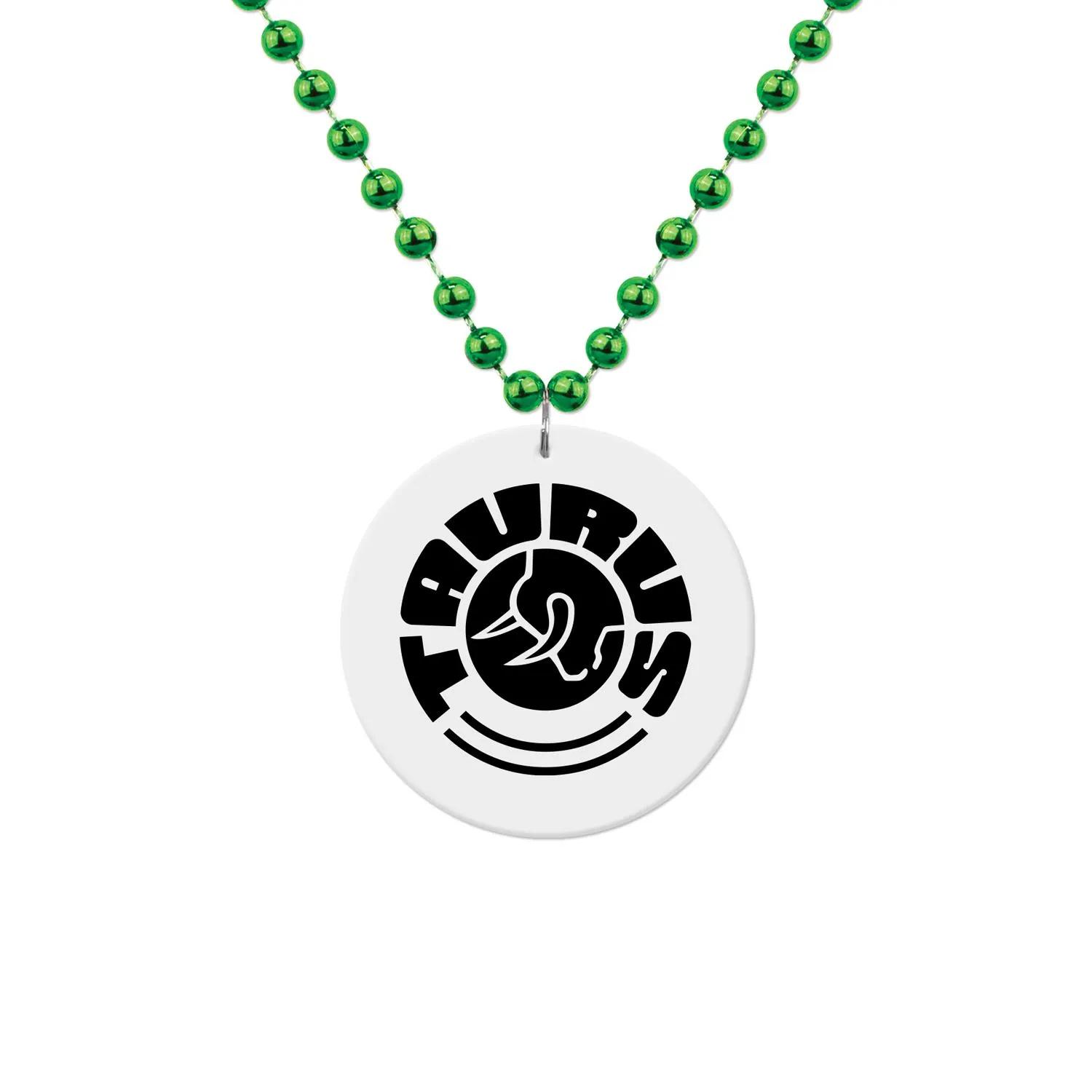 Medallion Beads White 7mm Colorful String Necklace - product view 5