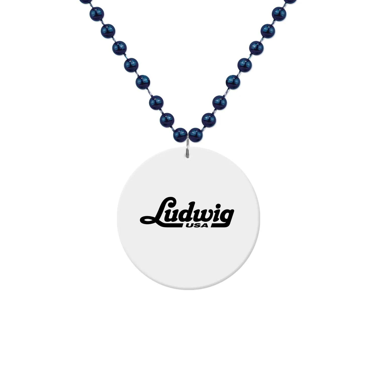 Medallion Beads White 7mm Colorful String Necklace - product view 7