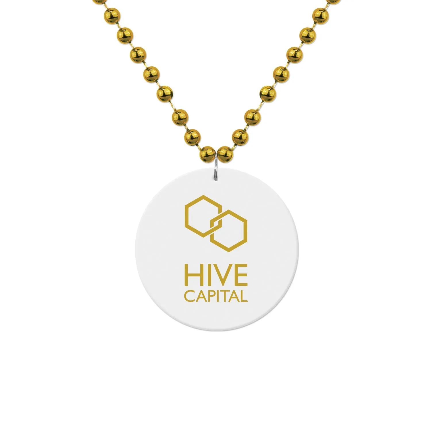 Medallion Beads White 7mm Colorful String Necklace - product view 9